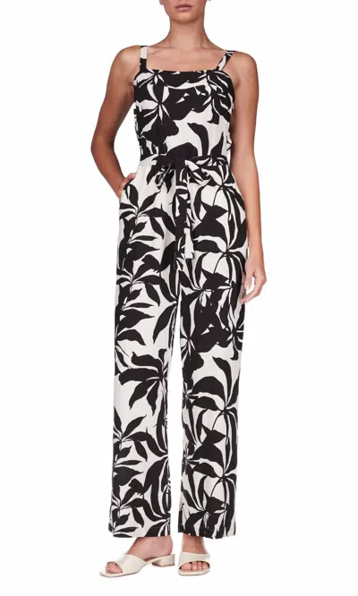 Sanctuary Feel Good Jumpsuit In Inked Impressions In Black