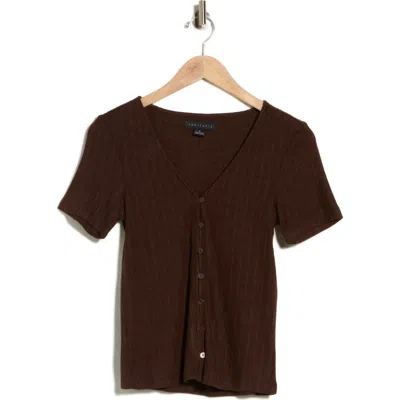 Sanctuary Feel Like Magic Button Top In Chip Brown