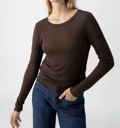 Sanctuary Femme Crew Tee In Coffee In Brown