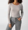 Sanctuary Femme Crew Tee In Heather Grey In Grey