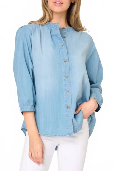 Sanctuary Femme Shirt In Bit Of Blue Wash