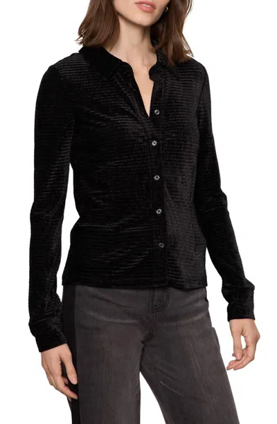 Sanctuary Fitted Button Down In Black