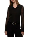 Sanctuary Mesh Button-up Shirt In Black