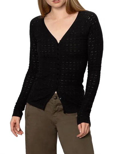 Sanctuary Fitted Raglan Cardigan In Black