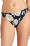 Sanctuary Floral Hipster Bikini Bottoms In Black