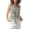 Sanctuary Floral V Neck Tie Front Tank In Echo Bloom