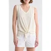 Sanctuary Floral Print Cotton Blend Tank In White/birch