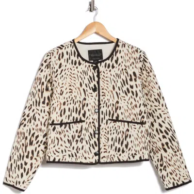 Sanctuary Floral Quilted Jacket In Brown