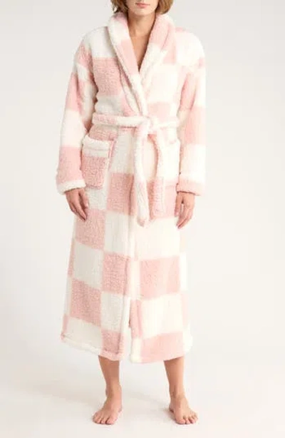 Sanctuary Shawl Collar Sherpa Robe In Purple