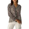 Sanctuary Flow With Me Animal Print Button-up Shirt In Caramel Cl