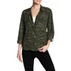 Sanctuary Fray Hem Utility Camo Print Military Jacket In Green In Green