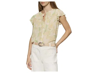 Sanctuary Free Spirited Ruffle Top In Nude