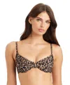 Sanctuary French Kitty Over-the-shoulder Underwire Bra With Removable Cups In Brown