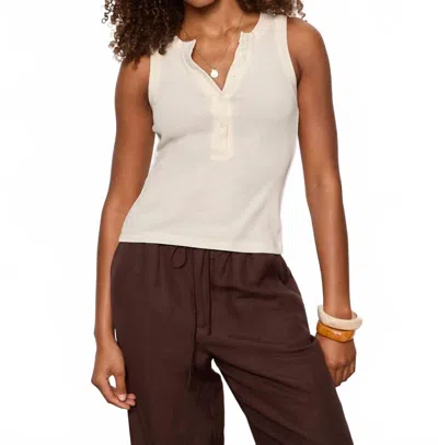 Sanctuary Friday Rib Tank Top In Collagen In White