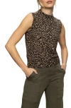 Sanctuary Fuzzy Leopard Print Sleeveless Sweater In Brown