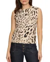 Sanctuary Fuzzy Leopard Sleeveless Sweater In Neutral