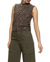 Sanctuary Fuzzy Shell In Animal Print