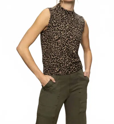 Sanctuary Fuzzy Shell Top In French Kitty In Animal Print