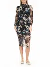 Sanctuary Gather Me Close Mock Neck Dress In Multi