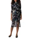 Sanctuary Gather Me Close Mock Neck Dress In Midnight