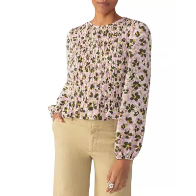 Sanctuary Get Together Top Women's Foliage Floral Smocked Blouse Frog128 In Pink