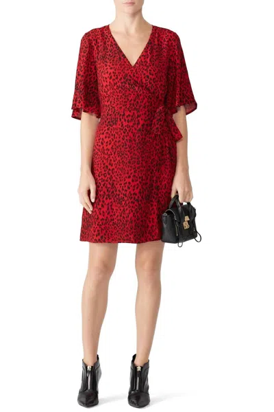 Sanctuary Girl On Fire Faux Wrap Dress In Red