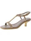 Sanctuary Glow Womens Faux Leather Embellished Kitten Heels In Multi