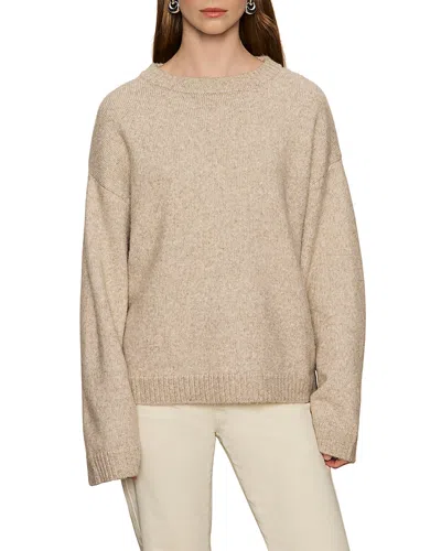 Sanctuary Go-to Crewneck Sweater With Removable Scarf In Neutral