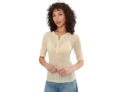 Sanctuary Going Places Pointelle Sweater In Yellow