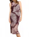 Sanctuary Halter Midi Mesh Dress In Mesapalm In Multi