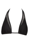 Sanctuary Halter Triangle Swim Top In Black