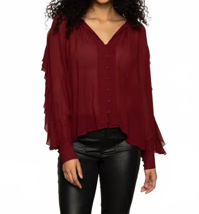 Sanctuary Harmony Blouse In Crimson In Brown