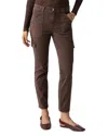 Sanctuary Hayden Sculpted Cotton Blend Cargo Pants In Brown Sugar