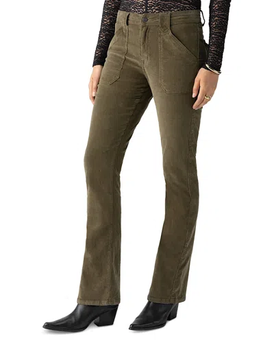 Sanctuary Hayden Corduroy Bootcut Pants In Burnt Oliv