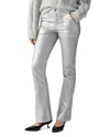 Sanctuary Hayden Metallic Bootcut Pants In Silver