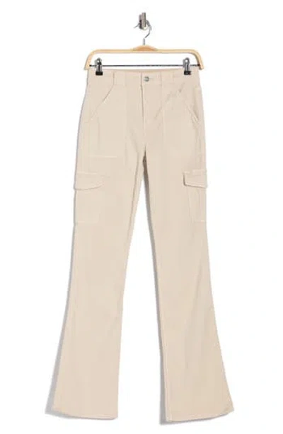 Sanctuary Hayden Sculpted Cotton Blend Bootcut Cargo Pants In Neutral