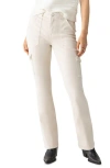 Sanctuary Hayden Sculpted Cotton Blend Bootcut Cargo Pants In Toasted Almond