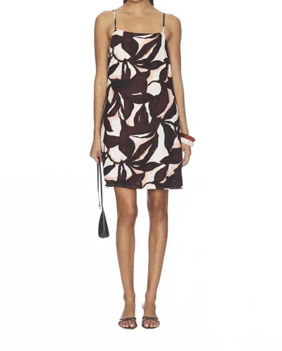 Sanctuary Hideaway Linen Strap Dress In Desertscape In Brown
