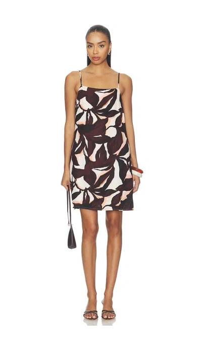 Sanctuary Hideaway Linen Tie Strap Dress In Brown