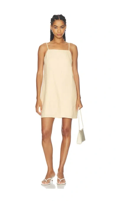 Sanctuary Hideaway Linen Tie Strap Dress In White