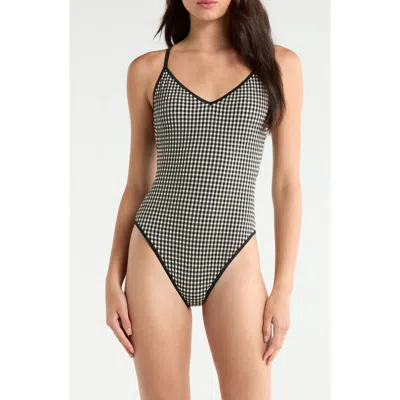 Sanctuary High Cut One-piece Swimsuit In Black
