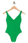 Sanctuary High Leg One-piece Swimsuit In Kelly