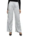 Sanctuary High Rise Cargo Pants In Pearl Blue