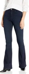 Sanctuary High Rise Nighthawk Demi Boot Flare Jeans In Dark Wash Denim In Multi