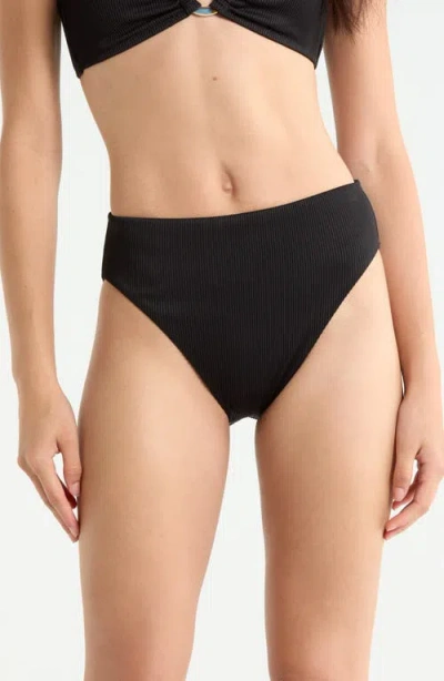 Sanctuary High Waist Bikini Bottoms In Black