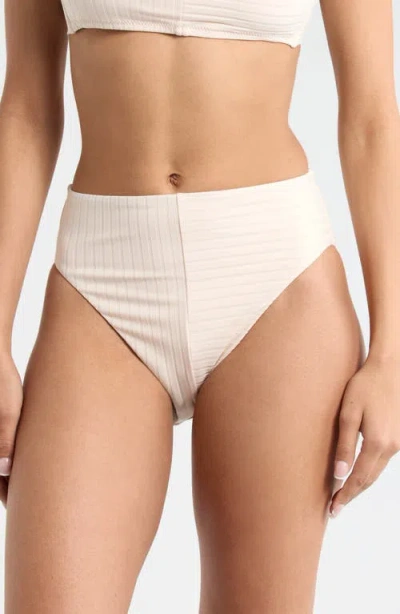 Sanctuary High-waist High-leg Bikini Bottoms In White