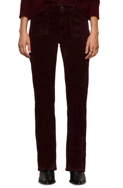 Sanctuary High Waist Bootcut Velveteen Pants In White