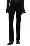 Sanctuary High Waist Bootcut Velveteen Pants In Black