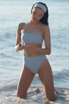 Sanctuary High-waist High-leg Bikini Bottoms In Blue