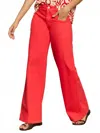 Sanctuary Highland Wide Leg Standard Rise Pant In Cayenne In Red